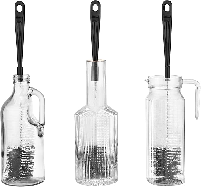 ALINK 3-Pack Long Black Bottle Cleaning Brush for Narrow Neck Beer/Wine/Flask/Thermos/Sport Well, Brewing Bottle Cleaner, 16 Inches - Image 6