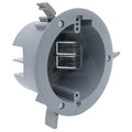(Pack of 1) 4'' Old Work Round Electrical Box, One-Gang Grey PVC Junction Box, 18 Inch Capacity, Round Ceiling Remodel Box with Built-in Mounting Tabs, Three Mounting Wings, 2-Hour Fire Rated Walls by AirmontProducts