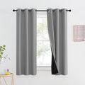 NICETOWN Full Shade Curtain Panels, Pair of Energy Smart & Noise Blocking Out Blackout Drapes for Dining Room Window, Thermal Insulated Guest Room Lined Window Dressing(Silver Grey, 37 x 60 inch) by NICETOWN