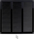10x10 Vent Cover (duct opening) - Black HVAC Return Air Grille for Wall and Ceiling - Metal AC Vent Cover with Mesh - Rectangular Ventilation Registe - External Dimensions: 11.81" W x 11.81" H by TURvent