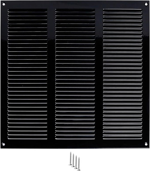 10x10 Vent Cover (duct opening) - Black HVAC Return Air Grille for Wall and Ceiling - Metal AC Vent Cover with Mesh - Rectangular Ventilation Registe - External Dimensions: 11.81" W x 11.81" H by TURvent