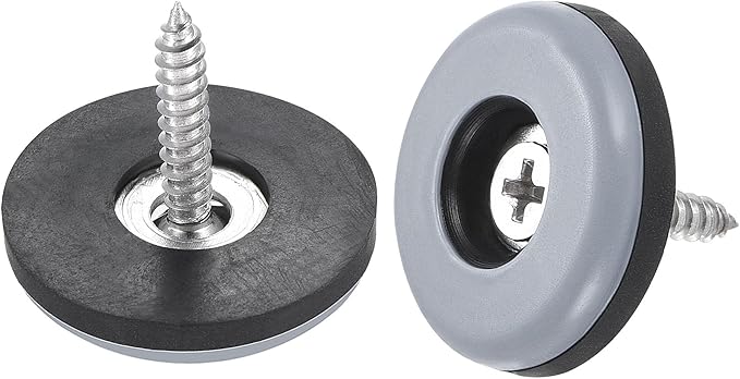 uxcell 25mm Furniture Feet Slider Glides Screw-in Chair Leg Protector Pads PTFE 12pcs by uxcell