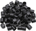 60Pcs Round Rubber End Caps 1/2" (12mm) ID Vinyl Flexible Bolt Chair Foot Covers Screw Thread Chair Leg Protectors for Round Tubing Bolt Desk Chair Leg (Black) by Bonsicoky
