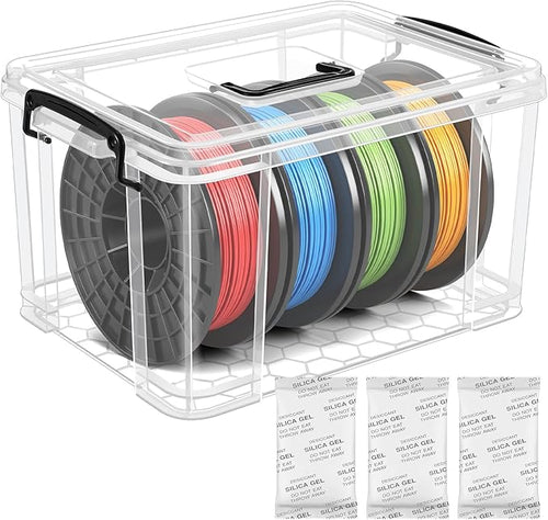 1 Pcs Filament Storage Box for 3D Printer 15 x 11 x 9 Inches Filament Storage Container Bin Dryer Box with Reusable Desiccants Total 10 Ounce by Kritkin