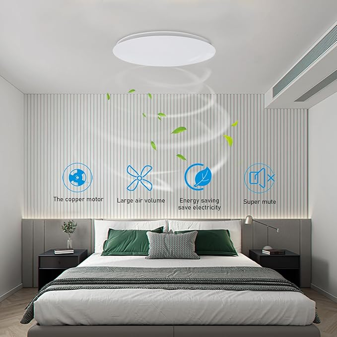 Bathroom Exhaust Fan, 6 inch Silent Ceiling and Wall Mount Ventilation Fan with Anti-Backflow Check Valve, Balanced Air Solution, for Tub Shower Enclosure, 110V (Round) - Image 2