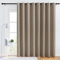 NICETOWN Bedroom Blackout Curtain Panel - (120 inches by 108 inch, Taupe, 1 PC) Energy Saving Thermal Insulated Grommet Blackout Drapery for Patio, Room Divider Curtain by NICETOWN