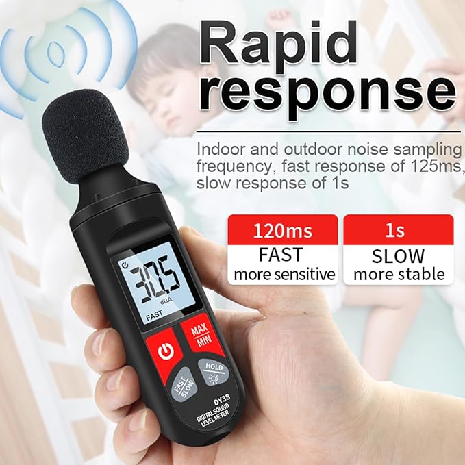 High Precisions Sound Leveling Meter Decibel Noise Tester Digital Noise Meter Simple to Use for Environmental Monitoring - Image 6