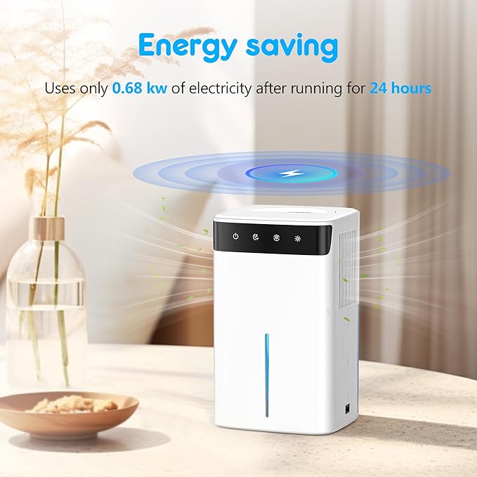 DEVERSE Max 5 Pints Smart Dehumidifier for Home/Bedroom/Basement, 600 Sq.Ft Coverage, with Drain Hose, Smart Humidity Control & Large Tank - Image 5