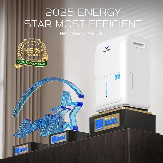 3500 Sq. Ft 2025 Energy Star Dehumidifier for Home & Basement with Drain Hose, Larger 1.59 Gallon Water Tank, Smart Efficient Humidity Control - 30 Pint (Max 52 Pint) - Image 2