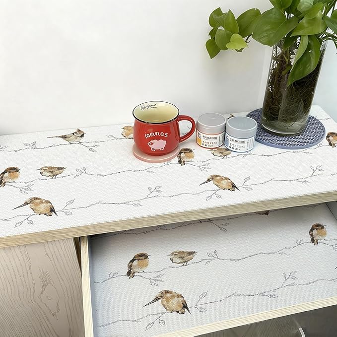 Shelf Liner for Kitchen Cabinets Non Adhesive Drawer Liner,Cabinet Liner for Shelves,Non Slip Kitchen Drawer Liners for Dresser,Waterproof Shelf Paper for Refrigerator,Cupboard,12In x 16.4FT - Image 7