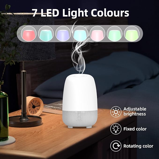 150ML Rechargeable Battery Operated Essential Oil Diffuser, Portable Cordless Aromatherapy Diffuser,7-Hour Runtime with 7 LED Color Changing Lights for Home, Office, Bathroom, Travel - Image 7