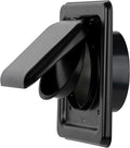 NO-PEST VENT MetalGuard, Dual Door Dryer Vent Cover Outdoor 4 Inch, Powder-Coated Heavy Duty Steel, Pest Proof, Rust Resistant, Safe & Efficient Vent Cap (Onyx, 4" Steel With Collar) by No-PestVent