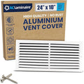 24x10 Inch (Duct Opening) Air Return Vent Cover Decorative – Premium Aluminum AC Vent Cover for Ceiling & Wall, Rustproof Grille, Ideal for Home HVAC Grille, Durable & Easy to Install by ACLAMINAIRE by LAMINAIRE