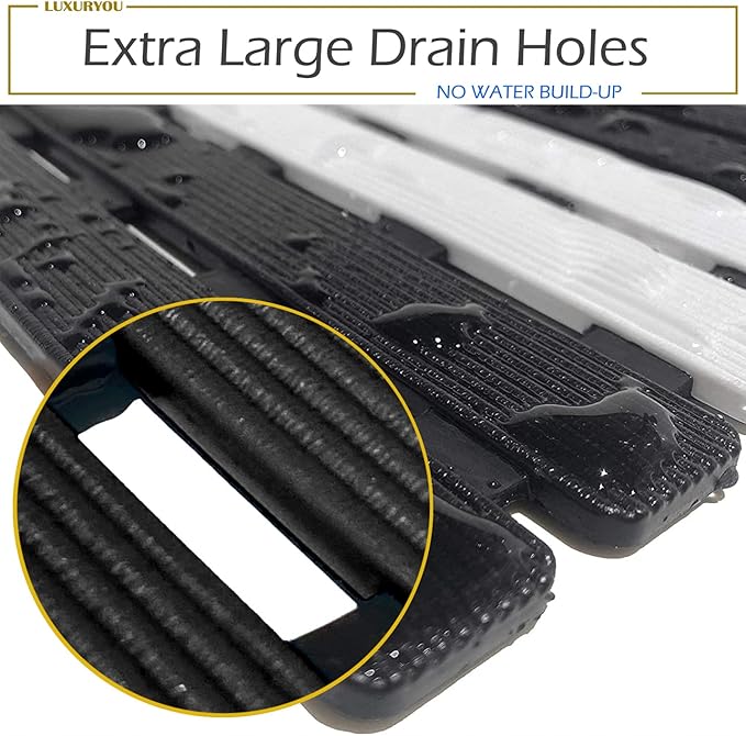 Non Slip Bathtub Mat | Double-Layered Shower Floor Mats with Suction Cups | Improved Drainage + Easy Dry Construction | Non-Toxic, BPA, Latex, Phthalate, PVC Free (Piano) - Image 5