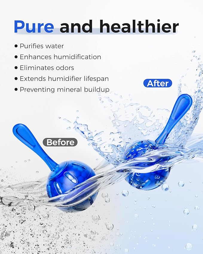 ZhenD 16 Pack Humidifier Cleaner Anti-Scale Balls: Stop White Dust, Extend Humidifier Life, Prevents Hard Water Build-Up, Easy Use - Image 3