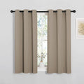 NICETOWN Bedroom Curtain Panels Blackout Draperies, Thermal Insulated Solid Grommet Blackout Curtains/Drapes (Taupe, 1 Pair, 34 by 45-inch) by NICETOWN