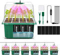 YAUNGEL Self-Watering Seed Starter Trays with Grow Light, 6-Pack 72-Cell Seed Starter Kit with Timing Controller Adjustable Brightness, Thicken Seed Starter Kit Humidity Dome Heightened Lids, Green by YAUNGEL