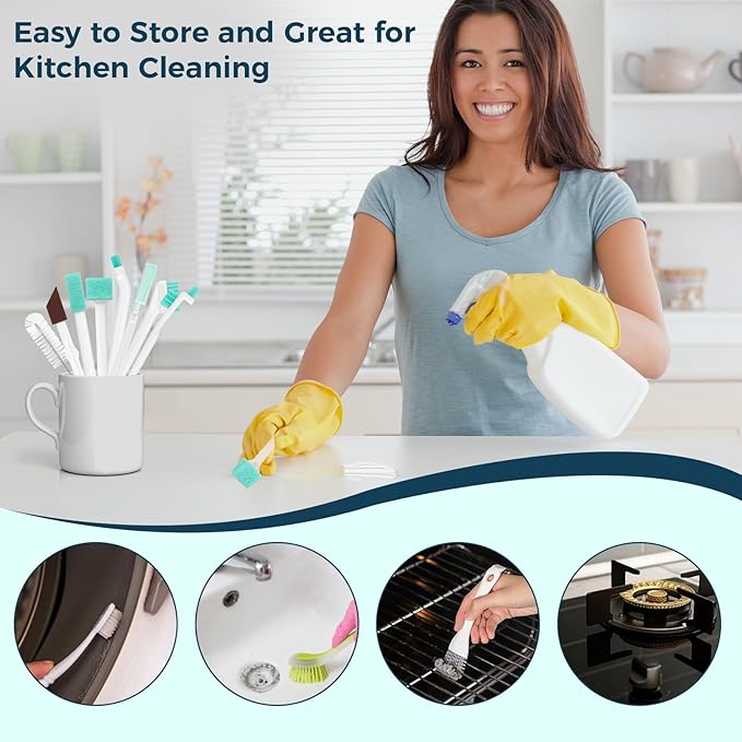 11 Pcs Humidifier Cleaner Brush Set, Crevice Cleaning Brush Small Detail Cleaning Brushes for Humidifiers, Keyboards, Tiles, Bottles & Tight Spaces | Portable Home/Travel Clean Tools - Image 4