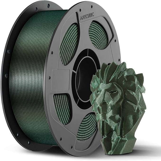 ANYCUBIC Galaxy PLA 3D Printer Filament, Sparkle Glitter PLA, Chameleon Changing Colors, 3D Printing PLA Filament 1.75mm Dimensional Accuracy +/- 0.03mm, 1KG Spool (2.2 lbs), Galaxy Green by ANYCUBIC