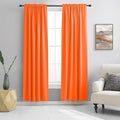 2Panels Vibrant Orange Blackout Thermal Insulated Curtains for Bedroom,Hallowmas Pumpkin Orange Curtains 80 Inch Length for Closet Door Doorway Curtain Panels,52" Wide x 80" Long by DONREN