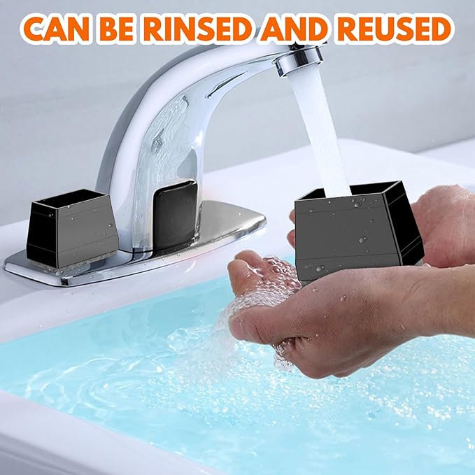 Rectangle Chair Leg Protectors for Hardwood Floors,16 PCS Silicone Covers to Protect Wood Tile Floors Felt Pads Furniture Leg Caps Reduce Noise. Easy to Move. (Black, 0.75 x 1 Inch,Rectangular) - Image 6