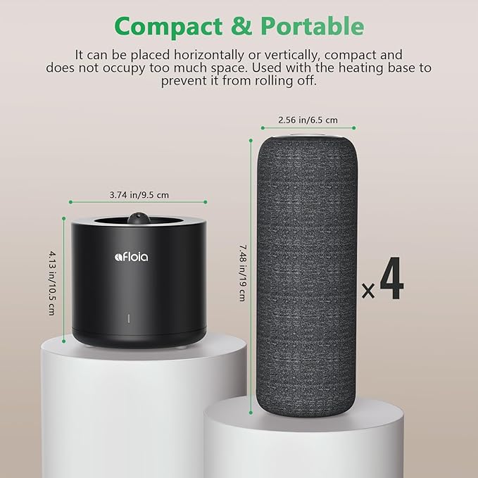 Afloia Rechargeable Cordless Gun Safe Dehumidifier with Heating Base, Mini Quiet Portable Dehumidifier for Spaces Like Room, Bathroom, Closet, Car, RV, Boat, TOPZ 4+1 - Image 7