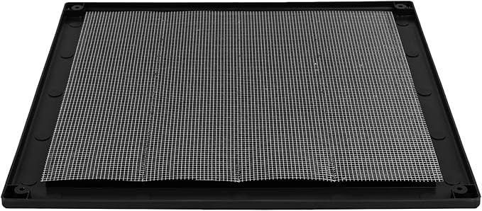 12" x 12" (Outer Size) Square Air Vent Cover – Black Plastic Vent Deflector - Screen Mesh, Surface Mount Wall Ceiling – Cold Air Return Soffit Air Vent Cover - Register Indoor Outdoor - Image 8