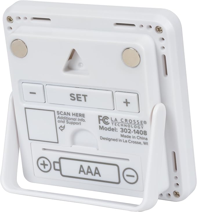 La Crosse Technology 302-1408-TBP Indoor Comfort Meter with Time & Date - Image 4