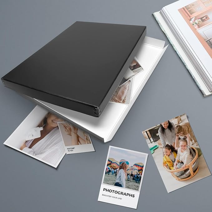 Lineco Museum Archival Storage Box, 13.75x19.75x1.5 in. Drop Front Design. Acid-Free with Metal Edge. Organize Photos, Pictures, Prints, Documents, Crafts, DIY. Black, 1 Pack - Image 8