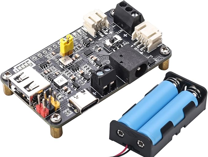 Solar Power Management Module for 5V Solar Panel & 3.7V Lithium Ba-ttery Charging, USB/Type-C Input, 5V/3.3V Output, Ba-ttery Protection for IoT & Environmental Monitoring by XICOOLEE
