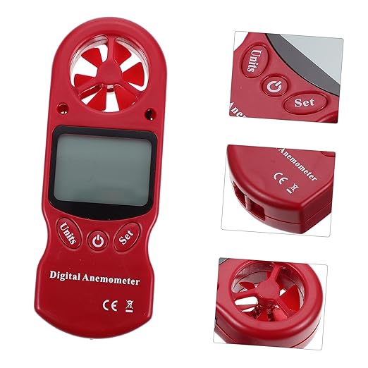 GLEAVI One Thermohygrometer Anemometer Accurate Temp Humidity Monitor Wind Velocity Gauge Mini Digital Hygrothermograph Battery - Image 2