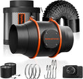 Spider Farmer Air Filtration Kit 6 Inch, Inline Duct Fan with RJ12 Speed Humidity Controller, Carbon Filter Combo, 13 Ft Ducting, Ventilation System Kit for Grow Tents, Hydroponics, Indoor Gardening by SpiderFarmer