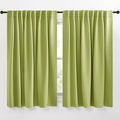 NICETOWN Blackout Curtain Panels Window Draperies - (Fresh Green Color) 62x63 inch, 2 Pieces, Insulating Room Darkening Blackout Drapes for Doorway Shower Bathroom Laundry Room Bifold Door by NICETOWN