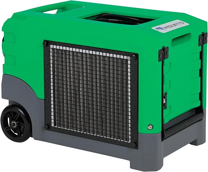 Mounto MOUNTO 268Pints LGR Commercial Compact Dehumidifier with Pump and Drain Hose, LGR Portable Dehumidifier with wheels for Home, Basements, Garages, and Job Sites (Green) by MOUNTO