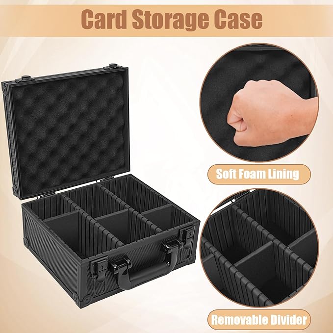 Toploaders Storage Box for 3" x 4" 35pt Rigid Card, Top Loader Storage with 5 Partition Holds 350+ Toploaders, Magnetic Card Holders - Image 4
