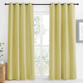NICETOWN Paler Yellow Blackout Curtain 86" Length, W55 x L86 Inch, 8 Grommets Top, 1 Piece, Thermal Insulated Modern Window Treatment Soundproof Drape Panel for Bedroom/Living Room by NICETOWN