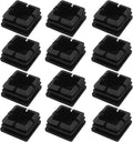 12 Pack 1" Square Plastic Plugs, Black Tubing End Caps Plugs Insert for Square Tube and Furniture Legs by Bonsicoky