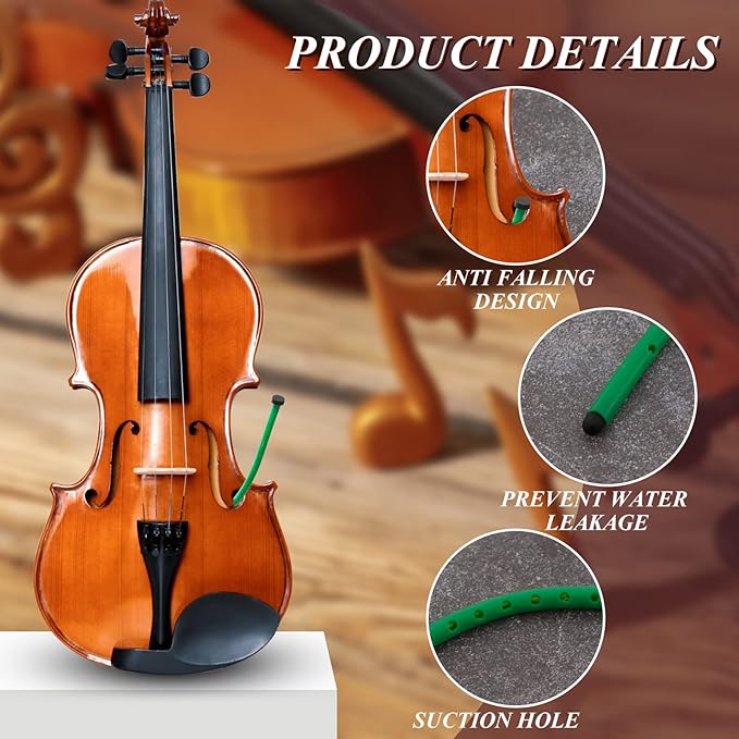 Kathfly 2 Pcs Violin Humidifier Instrument Accessory Violin Sound Hole F Hole Humidifier with Microfiber Cleaning Cloth to Prevent Cracking Buzzing Protruding Fret Ends Top Sink Dryness(Blue, Green) - Image 3