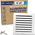 6x6 Inch (Duct Opening) Air Return Vent Cover Decorative – Premium Aluminum AC Vent Cover for Ceiling & Wall, Rustproof Grille, Ideal for Home HVAC Grille, Durable & Easy to Install by ACLAMINAIRE by LAMINAIRE