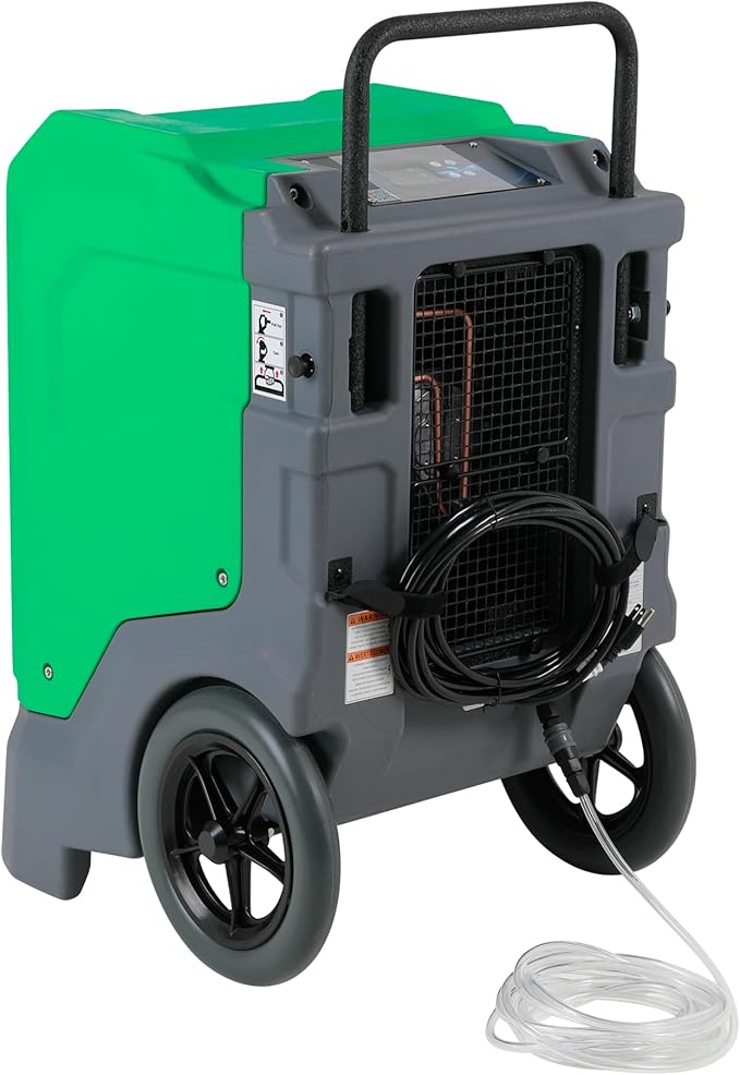 MOUNTO 310 Pints LGR Commercial Dehumidifier with Built-In Pump and Drain Hose – Portable, Heavy-Duty Dehumidifier with Wheels for Basements, Garages, Home, and Job Sites (Green) - Image 5