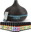 SACATR 550ml Oil Diffuser with 15x10mL Essential Oils, Ultrasonic Technology, Remote Control for Home Office by SACATR