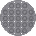 Round Non Slip Shower Mat with Suction Cups 11.8 Inch, Anti Skid PVC Bath Mat with Drain Holes, Soft Massage Foot Mat for Bathroom Shower, Gray by Unknown