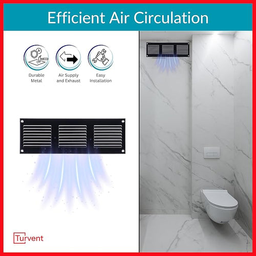 10x2 Vent Cover (Duct Opening) - Black HVAC Return Air Grille for Wall and Ceiling - Metal AC Vent Cover with Mesh - Rectangular Ventilation Register - External Dimensions: 11.81" W x 3.94" H - Image 2