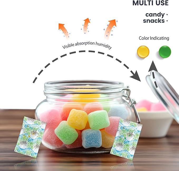1000Pcs 1 Gram Food Safe Desiccant Packs, Silica Gel Packets, Indicating Desiccant Moisture Absorbers for Food Storage - Image 5