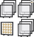 10 Pcs Floating Frame Case with Stands 7x7x0.8 in, Black Challenge Coin Display,Transparent PE Jewelry Storage Box, Floating Display Holder Stands for Antique Challenge Coins Medallion Fossil Specimen by Unknown