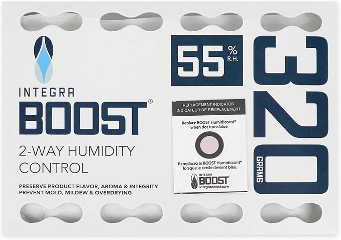 Integra Boost 55% RH, 2 Way Humidity Control Packs – 320g Size for Storing 80oz – Pack of 5 | Moisture Absorbers for Large Containers – Humidifier Packets for Herbs, Spices in Retail Display Box - Image 2