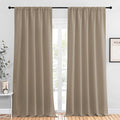 NICETOWN Blackout Curtains for Living Curtains, Taupe, 2 Panels, 52 by 95, Room Darkening Window Curtain Panels, Easy-Care Solid Thermal Insulated Draperies/Drapes for Daughter Room by NICETOWN