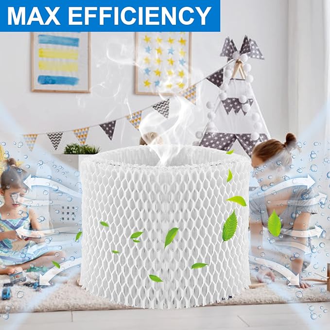 WF2 Humidifier Filter Replacement for Vicks V3500 V3100 V3900 V3700 VEV320,Kaz 3020 & Re-Lion WA-8D Cool Mist Humidifiers,Pack of 6 by TOMOON - Image 6