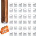 36pcs Square Chair Leg Floor Protectors, Felt Furniture Pads for Hardwood Floors, Silicone Chair Leg Covers to Protect Wood Tile Floors, Floor Protectors for Chairs, Not Fall Off, Clear, X-Small by BAIPOK