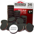 Non Slip Furniture Pads 36 pcs 1" X-Protector - Premium Furniture Grippers - Self-Adhesive Rubber Feet Furniture Feet - Ideal Non Skid Furniture Pad Floor Protectors - Keep Furniture in Place! by X-Protector